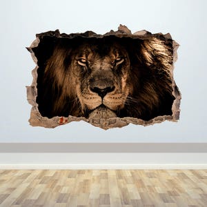 Lion Wall Decal Lion Wall Sticker Animal Wall Decor Lion Prints Wild Cat Sticker Wall Decor Wall Art King of Beasts Wall Art
