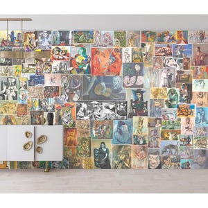 Mural Picasso Art Collage Of Famous Paintings Wallpaper Peel & Stick / Traditional - Vintage Bedroom Living Room Wall Decor Custom Wallpaper