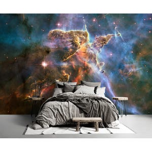 Space Nebula Wallpaper Fantastic Space Wall Mural Kids Bedroom Playroom Wallpaper Space Stars Universe Wall Mural Wallpaper Peel and Stick