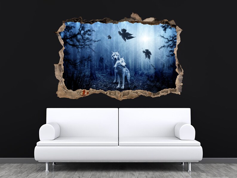 Wolf Decal Wolf Wall Art Wolf Print Wolf Sticker Wolf Wall Decor Extra ...