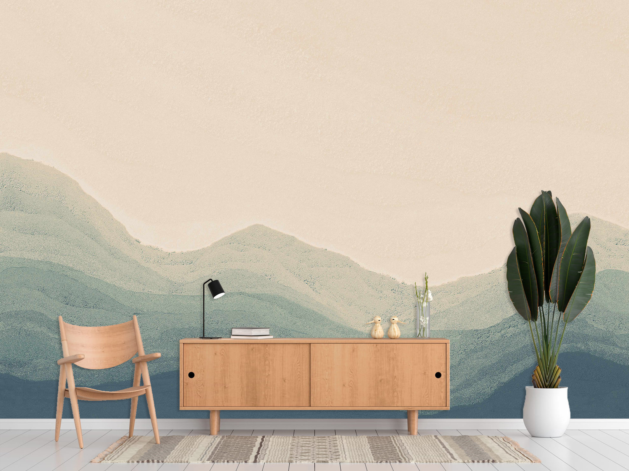 Mountain Minimalist Wallpaper Abstract Mountains Mural Peel and Stick Neutral Wallpaper Mountains Range Wall Mural Bedroom Wall Decor Print