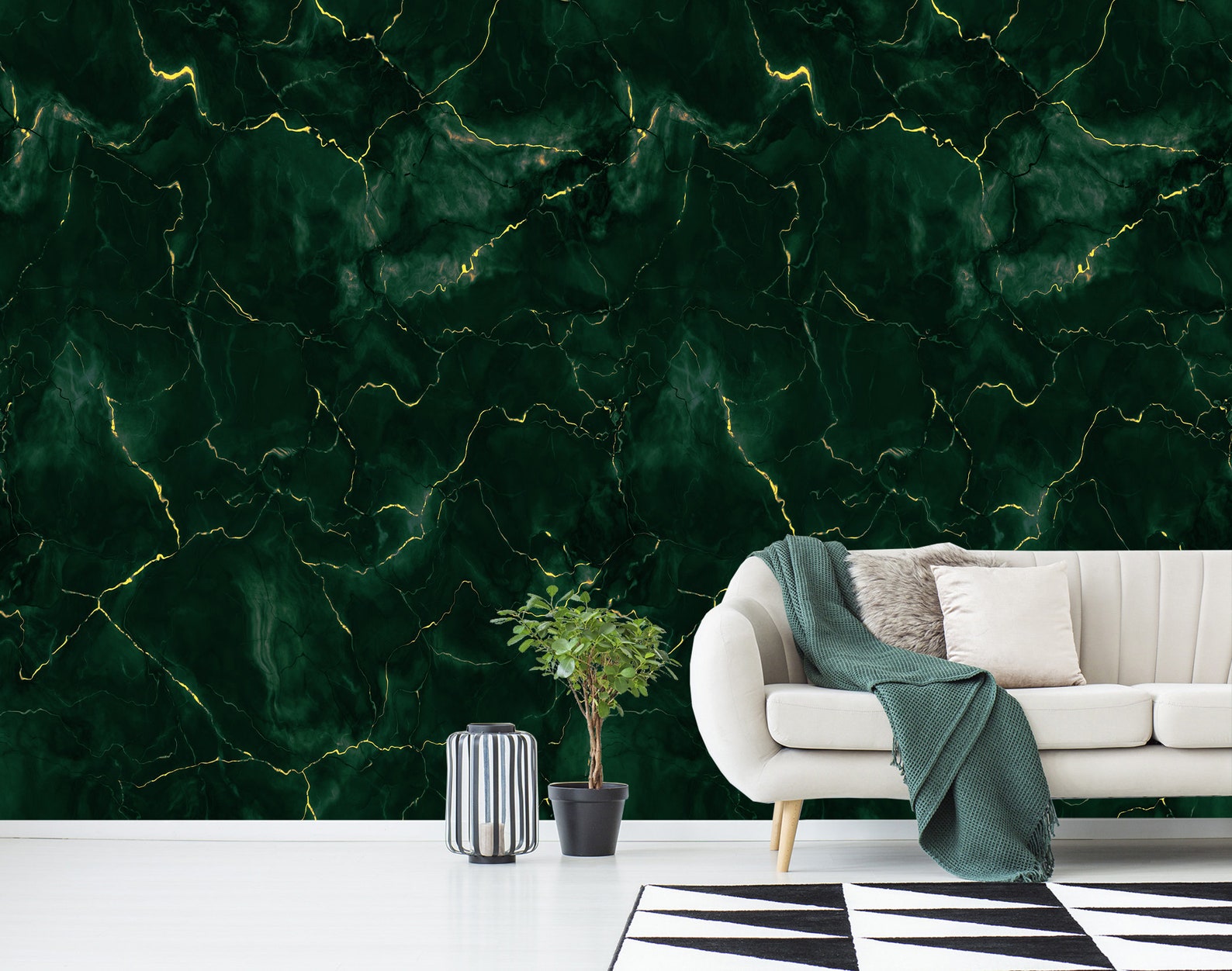 Dark Green Wall Mural Peel and Stick Marble Wallpaper Bedroom - Etsy