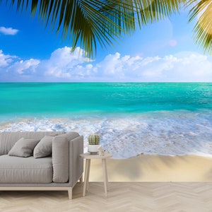 Beach Wallpaper Peel&stick Vinyl Wallpaper Wall Mural Beach Wall Art ...