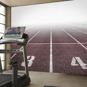 Running Track Wallpaper Peel and stick Track and Field Athletics Wall Mural Gym Wall Decor Fitness Wallpaper Sport Wallpaper Home Gym Decor