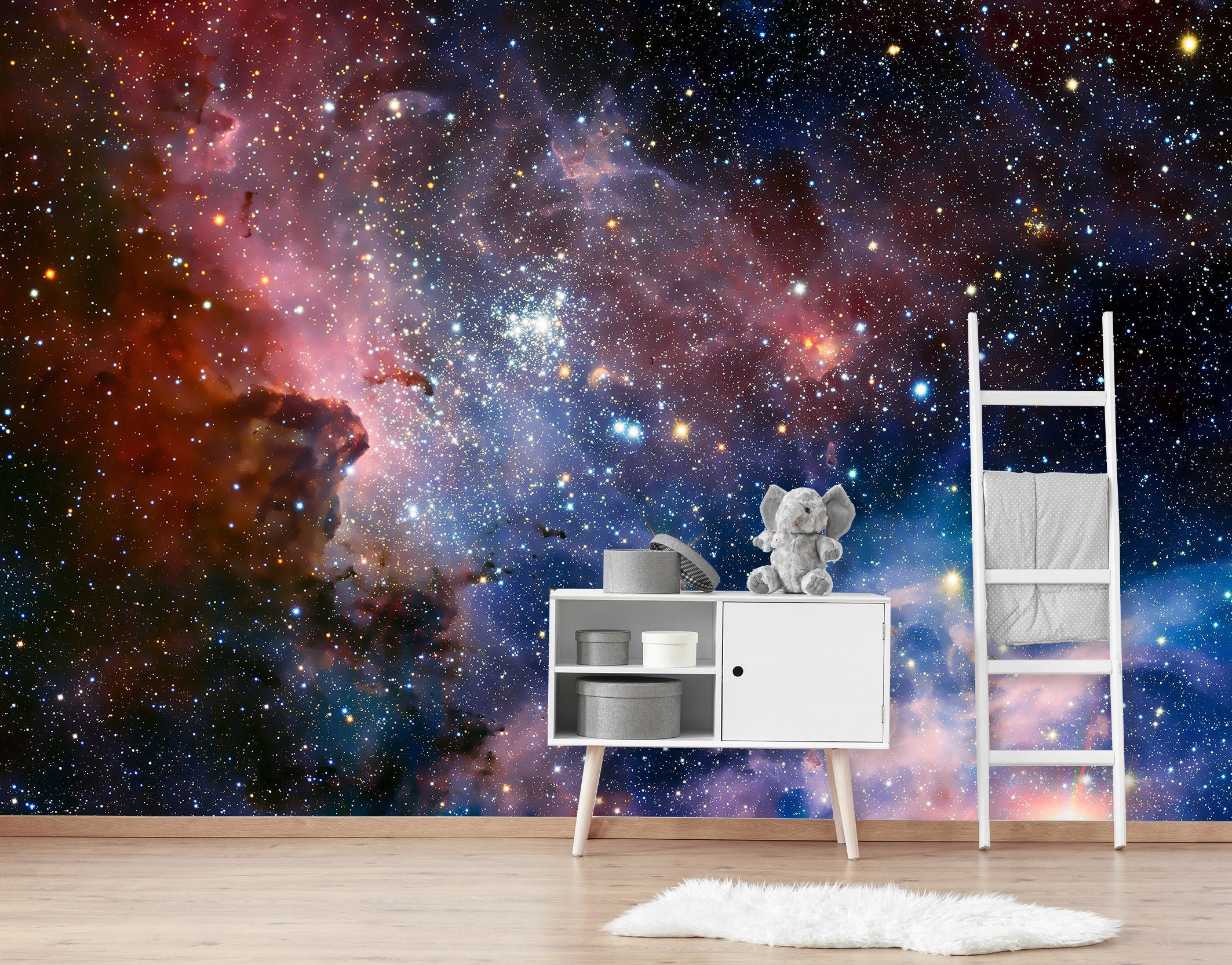 Space Wallpaper Galaxy Wallpaper Peel and Stick Space Wall - Etsy UK