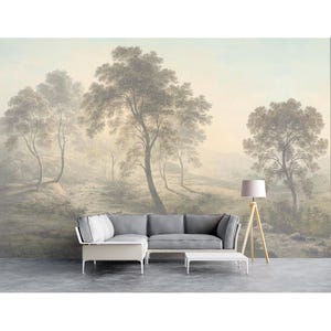 Vintage Malerische Landschaft Tapete Schälen und Aufkleben Wandbild
