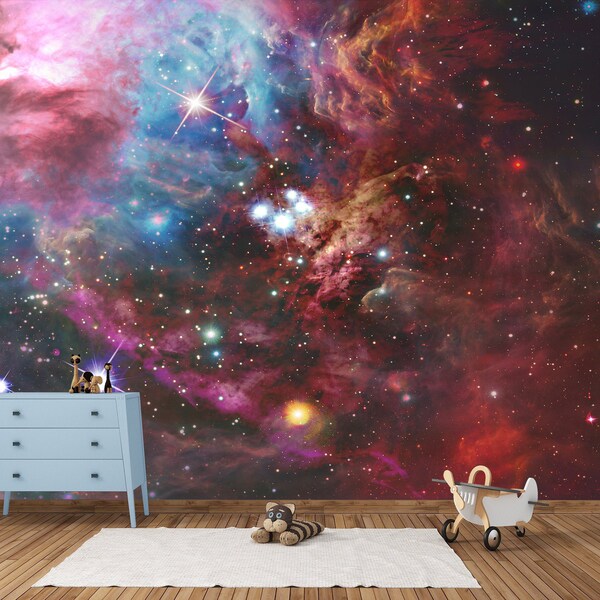 Galaxy Wall Mural Etsy UK