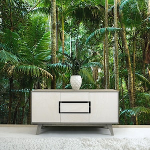 Rainforest Trees Wall Mural Peel and Stick Tropical Forest Wallpaper ...