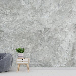 Grey Concrete Wall Mural Wallpaper Grunge Cement Background Peel and Stick Loft Wall Decoration Traditional Wall Paper for Home Office Decor