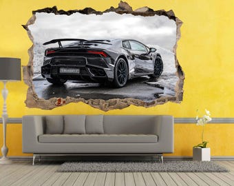 Wandskulptur Lamborghini Engine Schwarz Edel Luxus Wandbild Kunstdruck