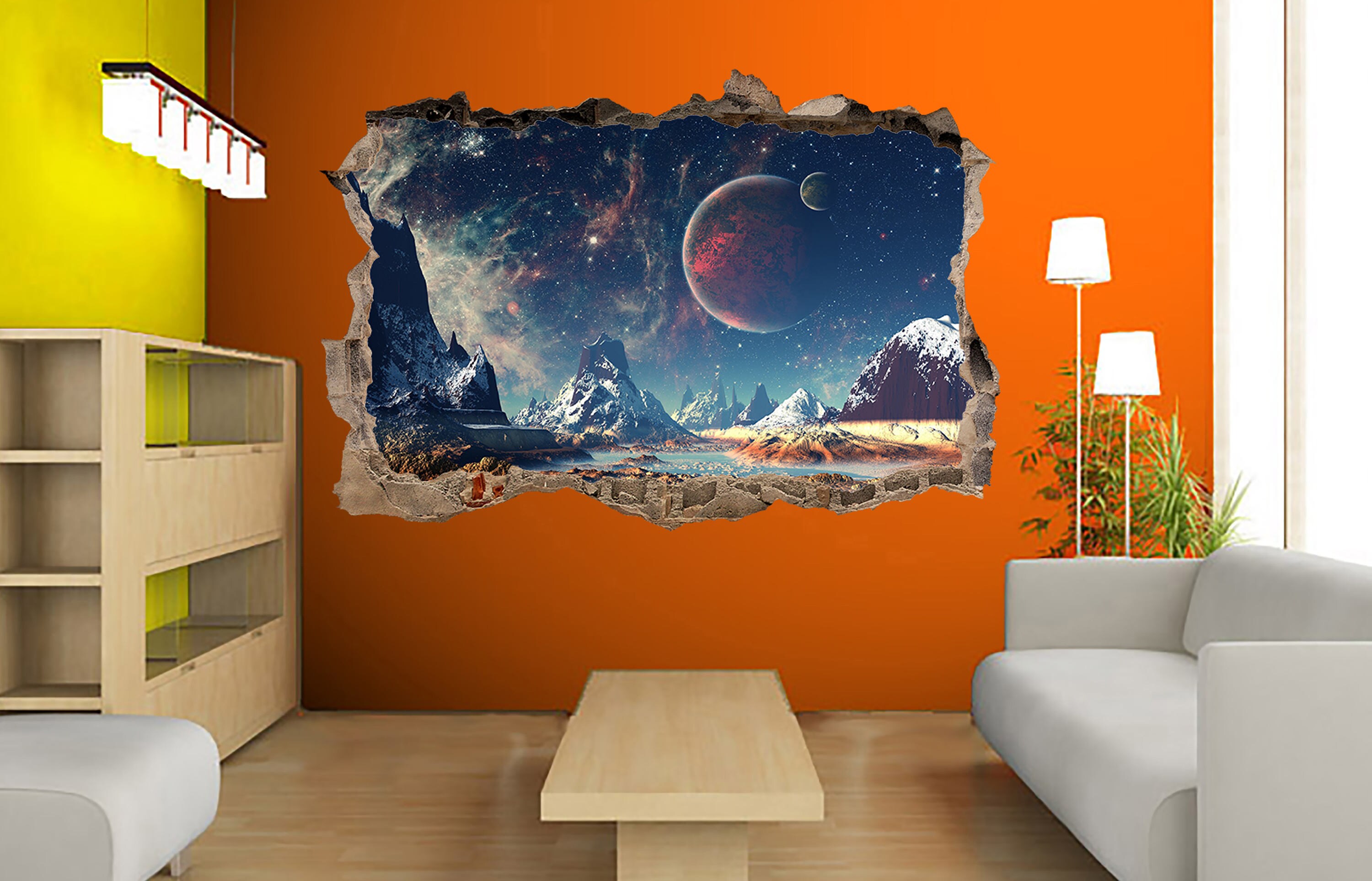 Fantastic Wall Decor Mars Art Space Wall Sticker Etsy UK