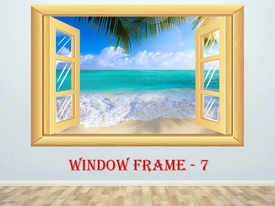 Tropical Beach Wall Decal Beach Wall Art Beach Wall Decor Sea Etsy