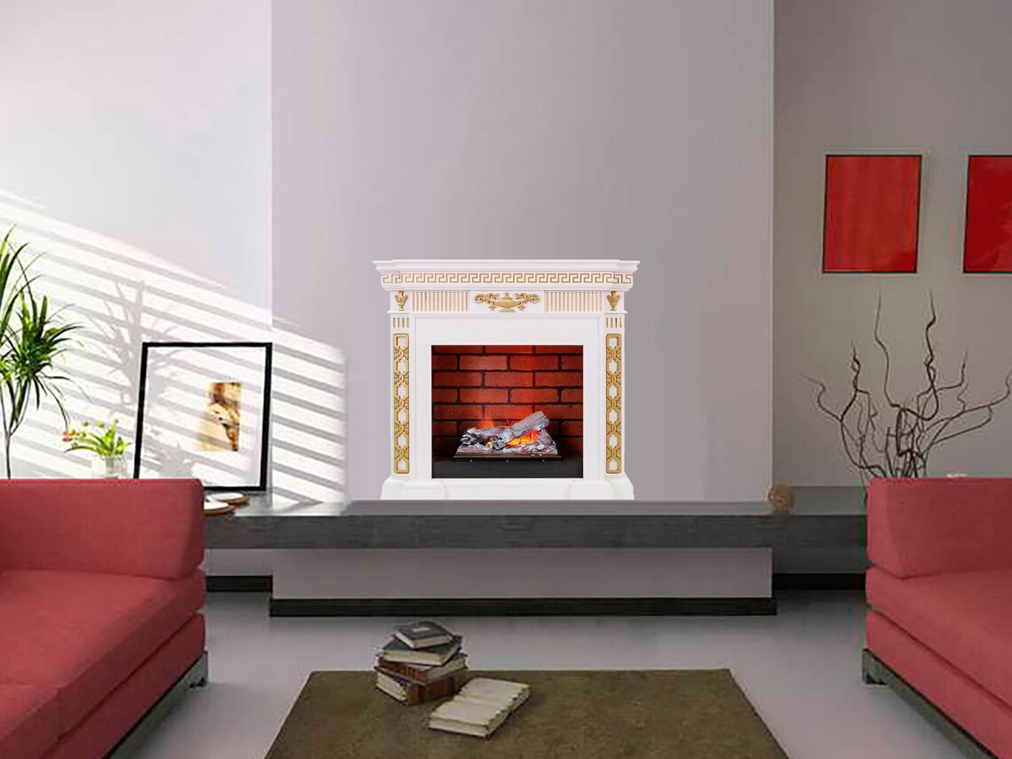 Fireplace Decal Vinyl Sticker Peel and Stick Fireplace Print Etsy