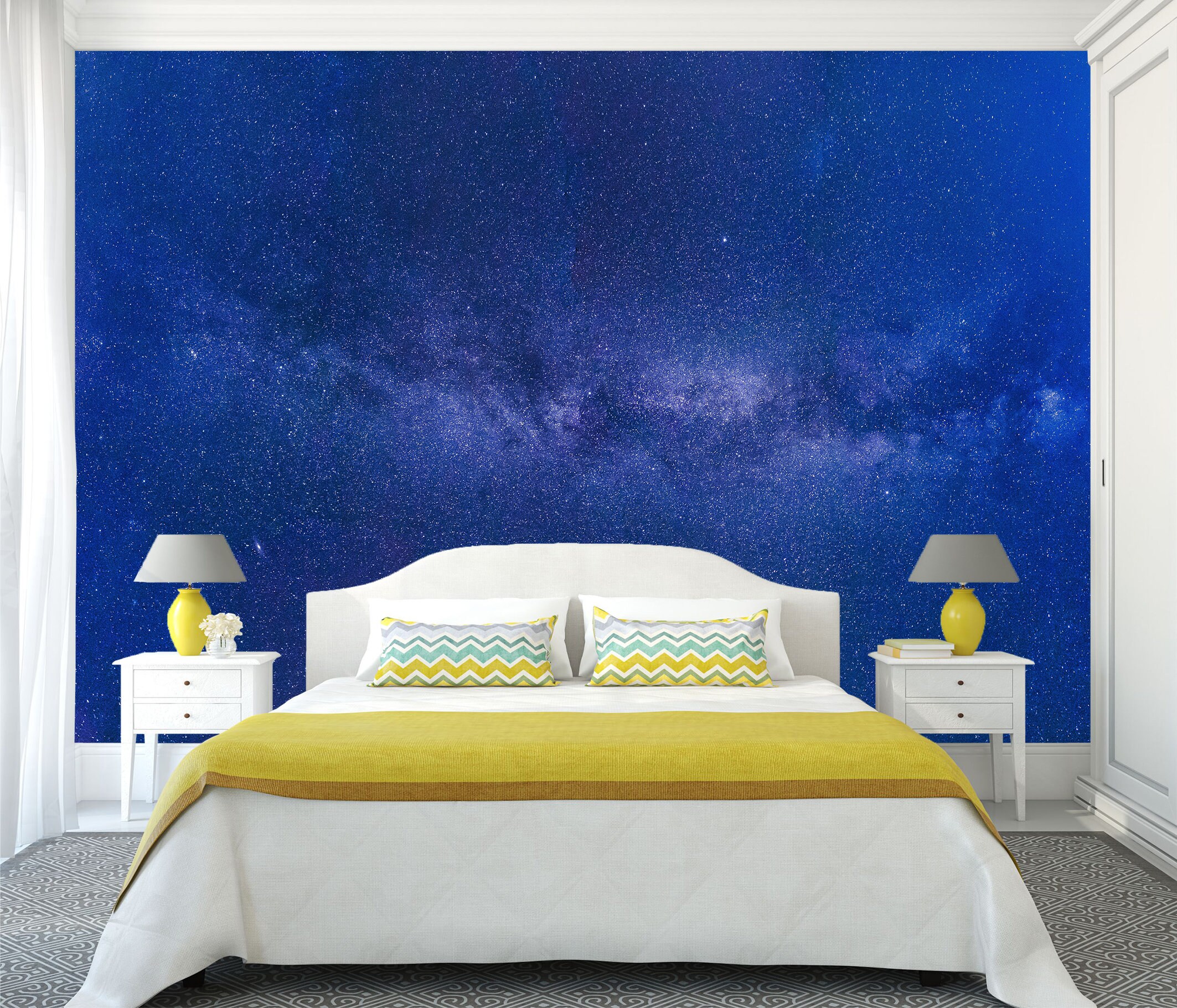 Star Cluster Peel and Stick Mural Wallpaper Stellar Nebula | Etsy