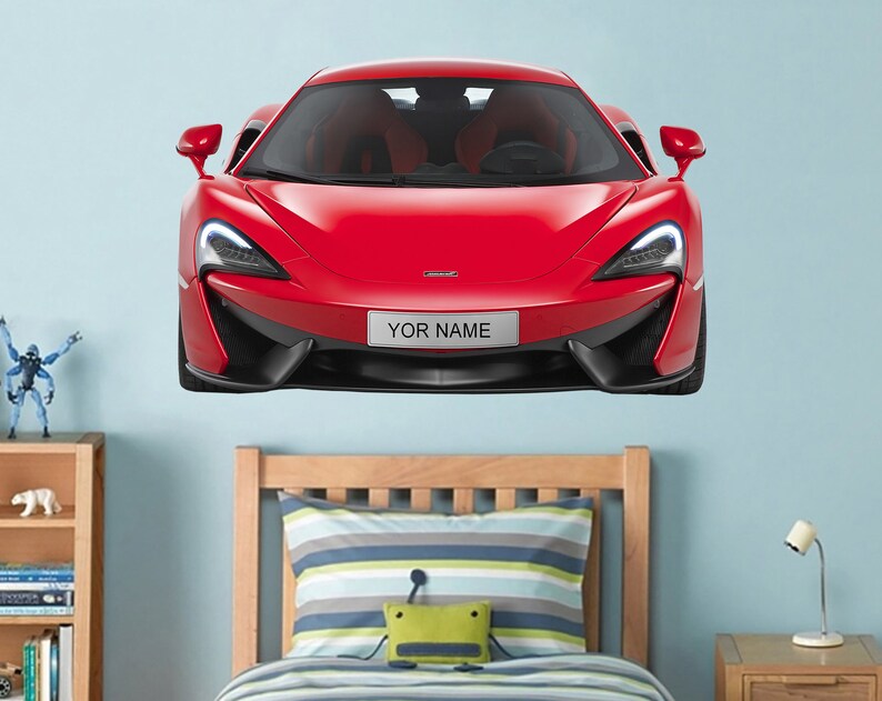 Mclaren Wall Decal Car Wall Decal Supercar Decal Playroom Wall Etsy