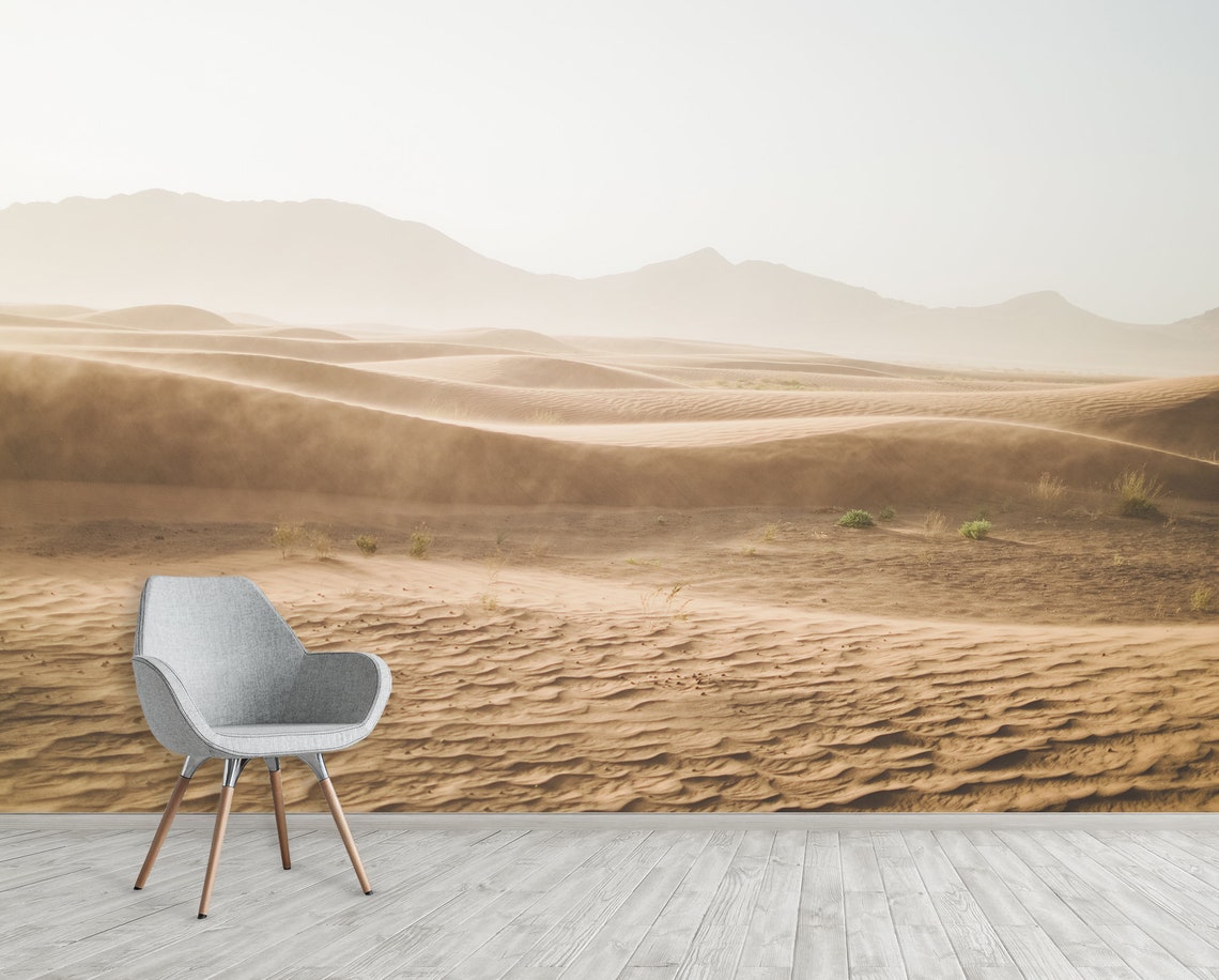 Desert Sand Dunes Wallpaper Peel and Stick Wall Mural Wall Art | Etsy