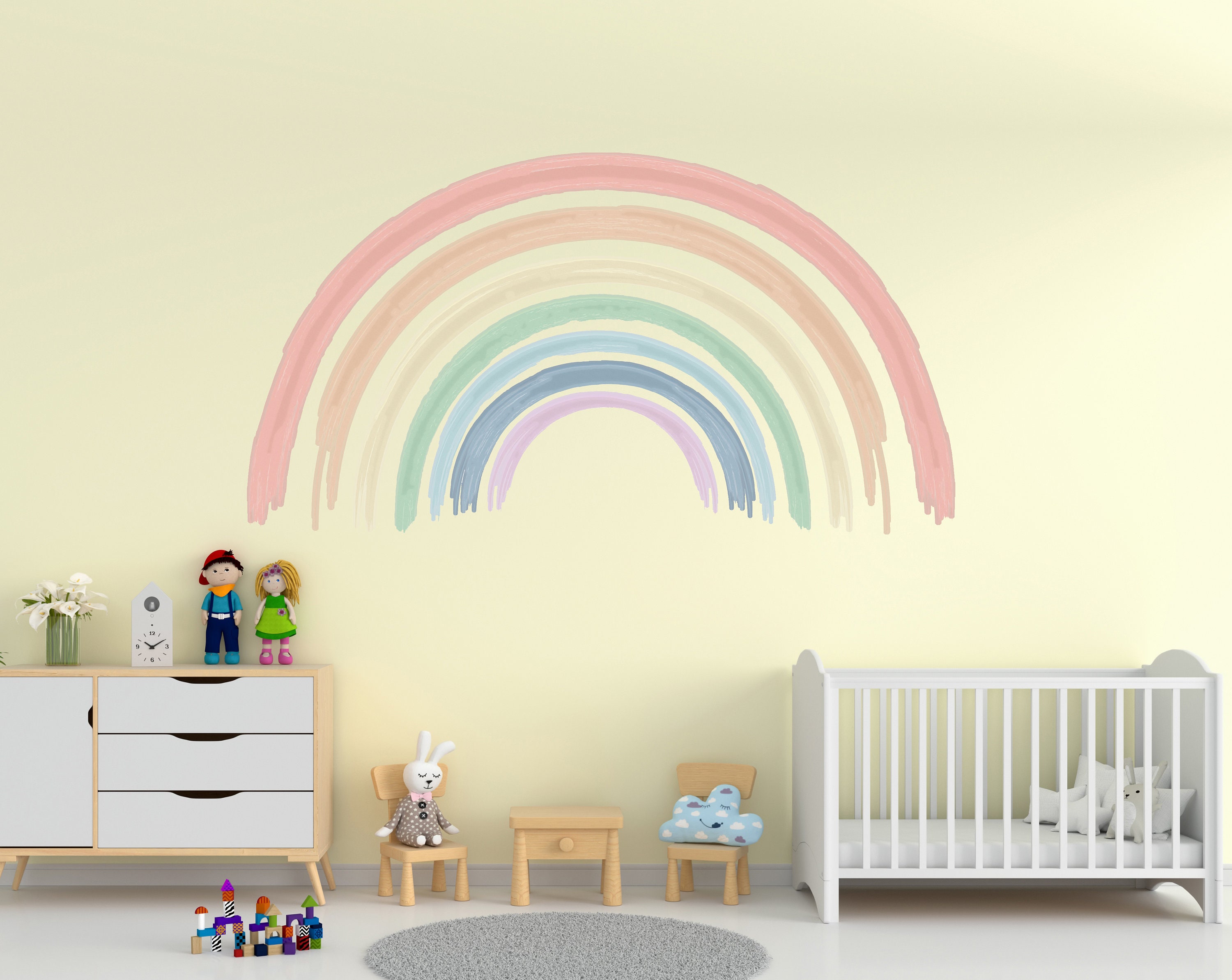 Flamingo Pastel Rainbow Decor, Wall Decor, Baby Room Rainbow, Nursery  Rainbow, Baby Shower, Pregnancy, Custom Rainbow, Rainbow Wall Art 