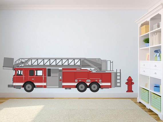 Fire Truck nursery print Fire Truck playroom wall art decor Fire Truck art print