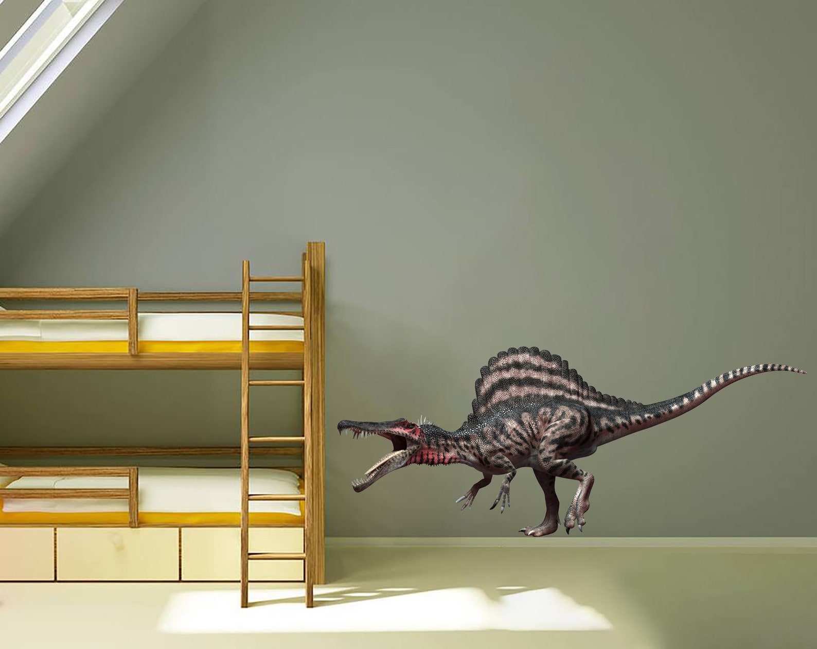 Spinosaurus Dinosaur wall decal Playroom wall decor Nursery Etsy