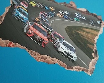 Nascar Racing Cars Wall Sticker Car Wall Decal Nascar Prints Nascar Poster Racing Cars Decal Racing Cars Sticker Gift for Boy Garage Decor