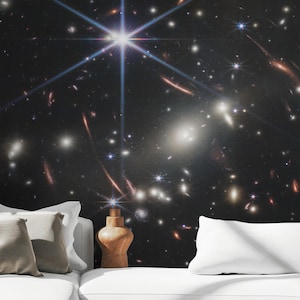 Night Starry Sky Wallpaper Deep Space Photo Mural Peel and Stick Dark Bedroom Wallpaper Many Stars Wallpaper Wall Mural Space Wall Decor