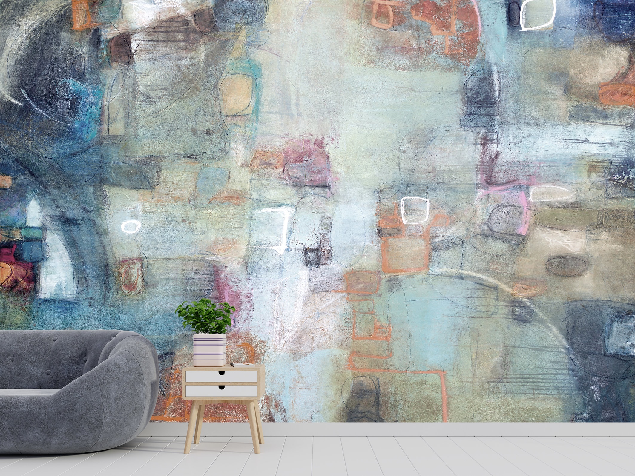 Abstract Wallpaper Peel and Stick Vinyl Wallpaper Wall Mural | Etsy
