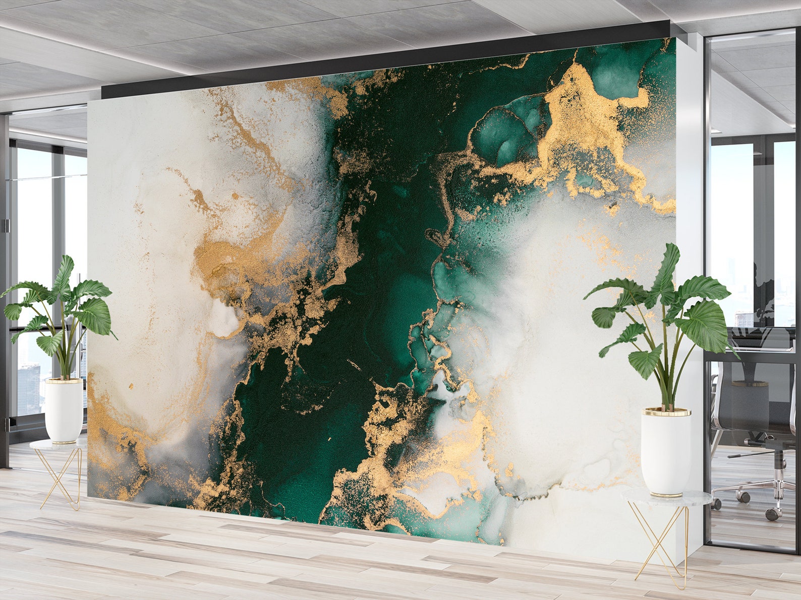 Grey Green Abstract Marble Wall Mural Peel N Stick Wallpaper - Etsy