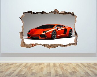 Lamborghini Wall Sticker | Car Wall Decal | Lambo Print for Boy's Room Decor