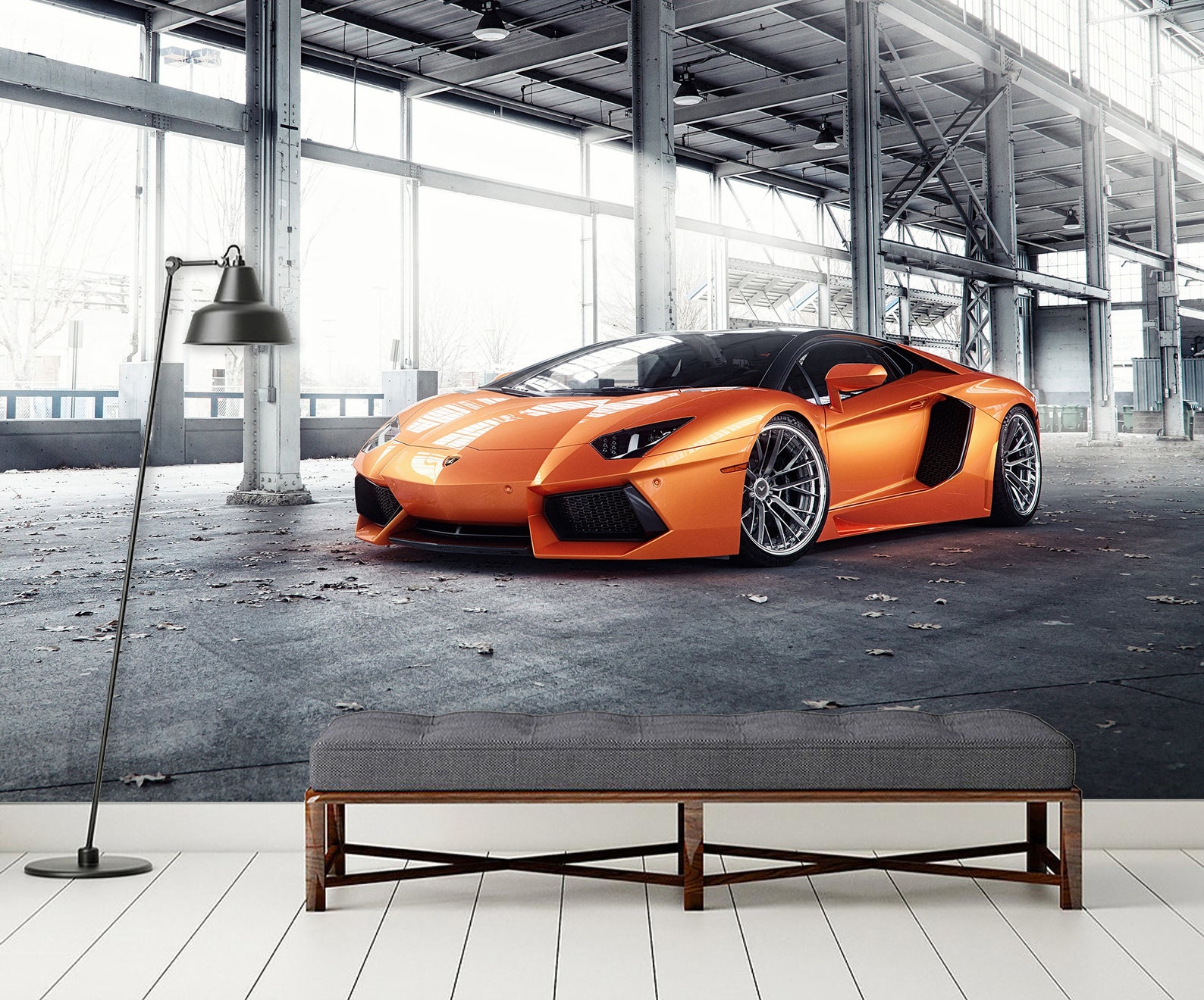 Lamborghini Mural Peel and Stick Vinyl Wallpaper Lamborghini | Etsy