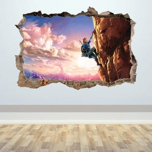 Zelda Wall Sticker Legend of Zelda Wall Decal Large 3d Sticker Video Game Wall Decor Zelda Wall Art Gaming Wall Decor Gift for Gamer