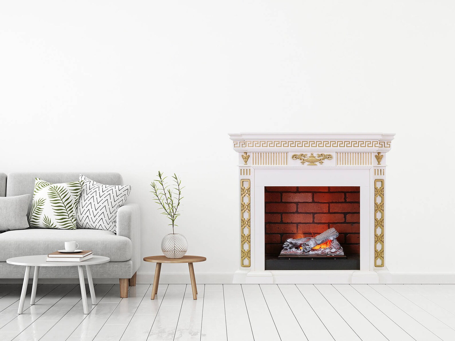 Fireplace Decal Vinyl Sticker Peel and Stick Fireplace Print Etsy
