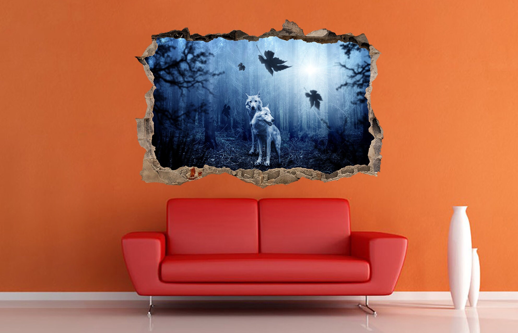 Wolf Decal Wolf Wall Art Wolf Print Wolf Sticker Wolf Wall Decor Extra ...
