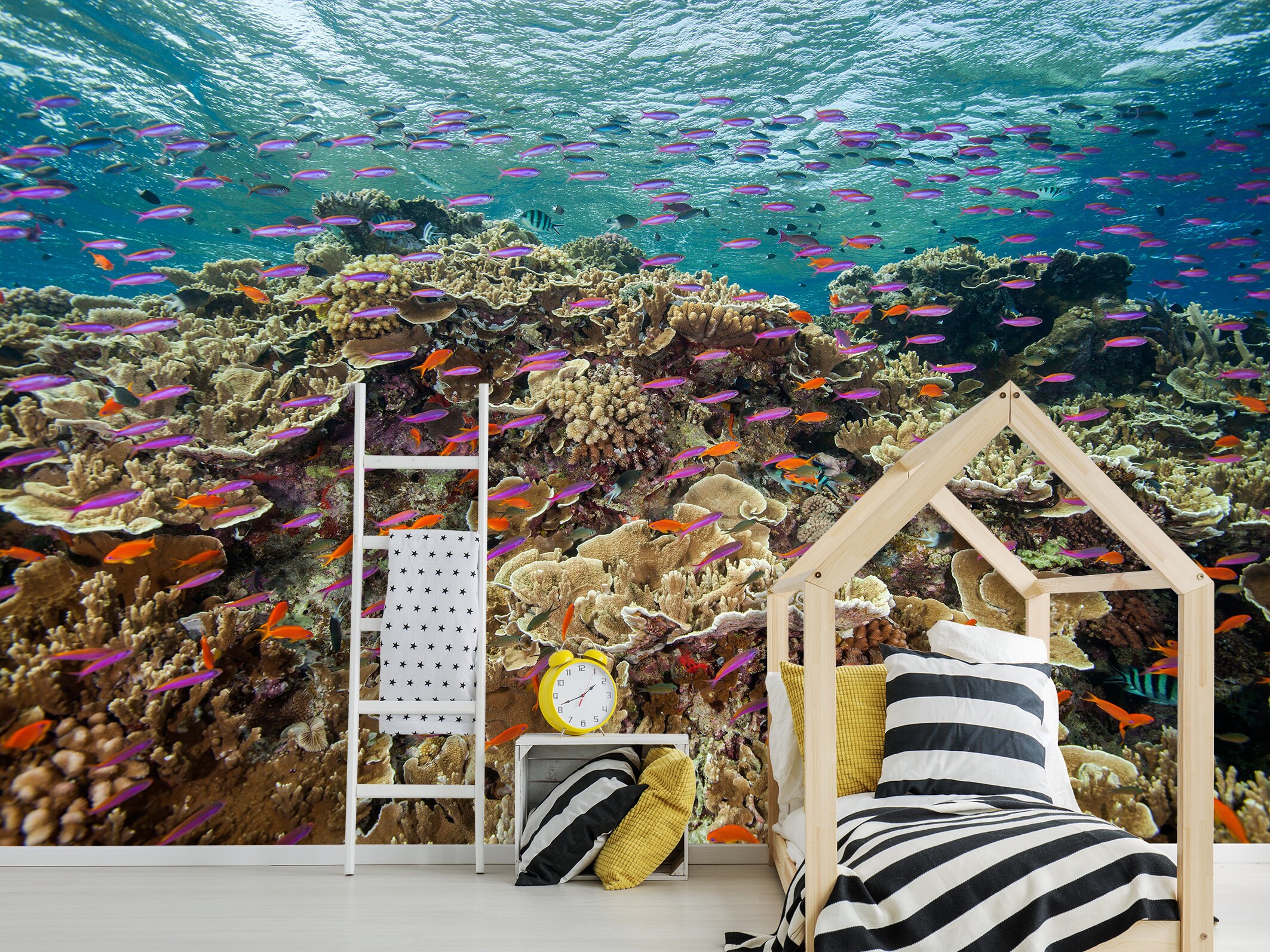 Coral Reef Murals Wallpaper Peel and Stick Underwater World Etsy UK