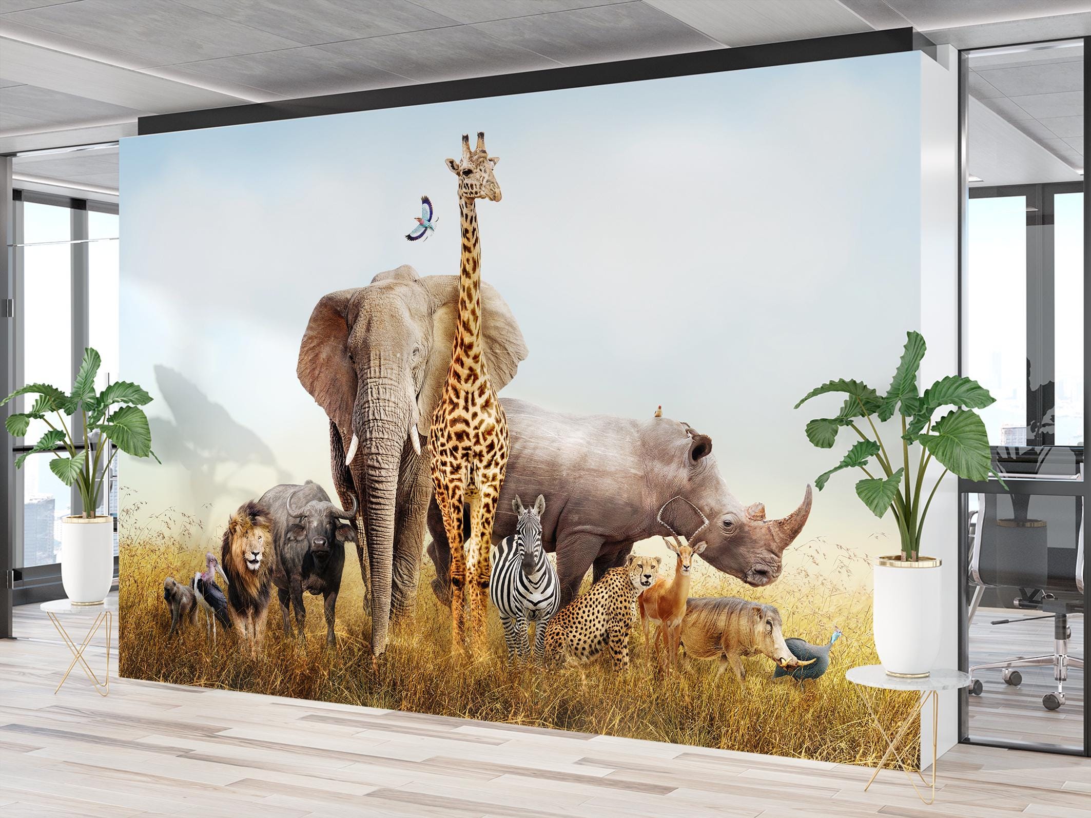 Safari Animal Wallpaper African Wall Mural Savannah Wildlife