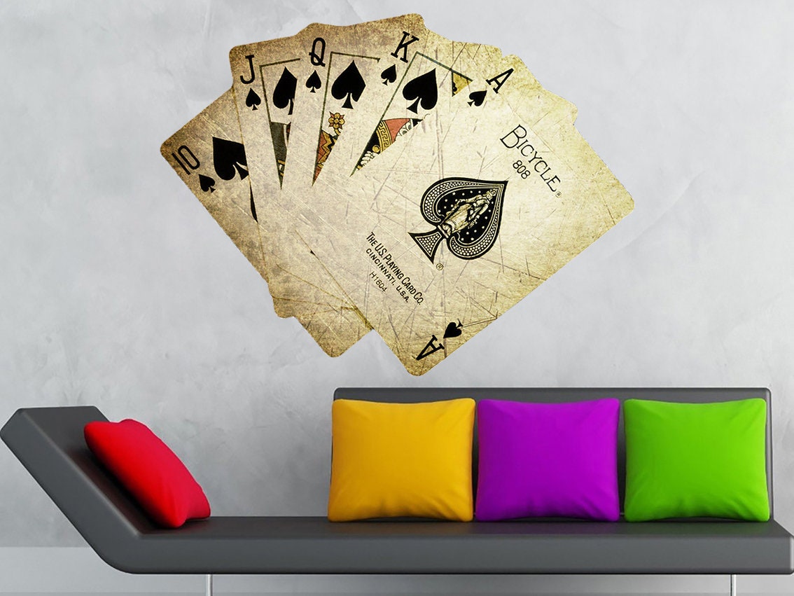 Poker Chips Wall Decal Art Sticker Vinyl Home Decor Girls Boys 