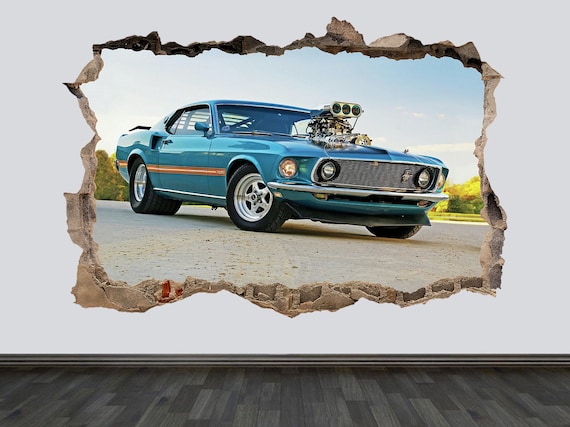 Ford Mustang 1965 Wall Art Decal graphic Sticker American Muscle Retro Classic
