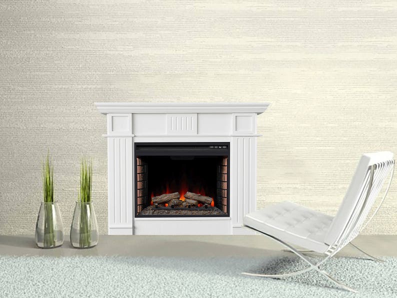 Fireplace Poster White Fireplace decal Fireplace Print Wall Etsy