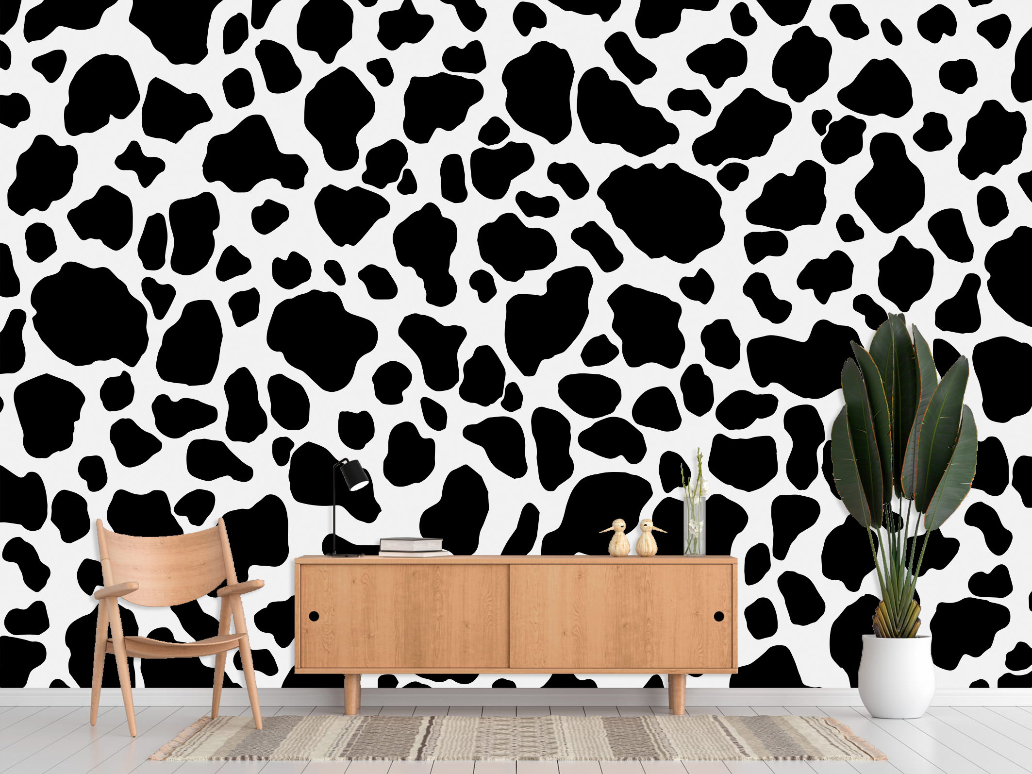 Cow Print Fabric, Wallpaper and Home Decor