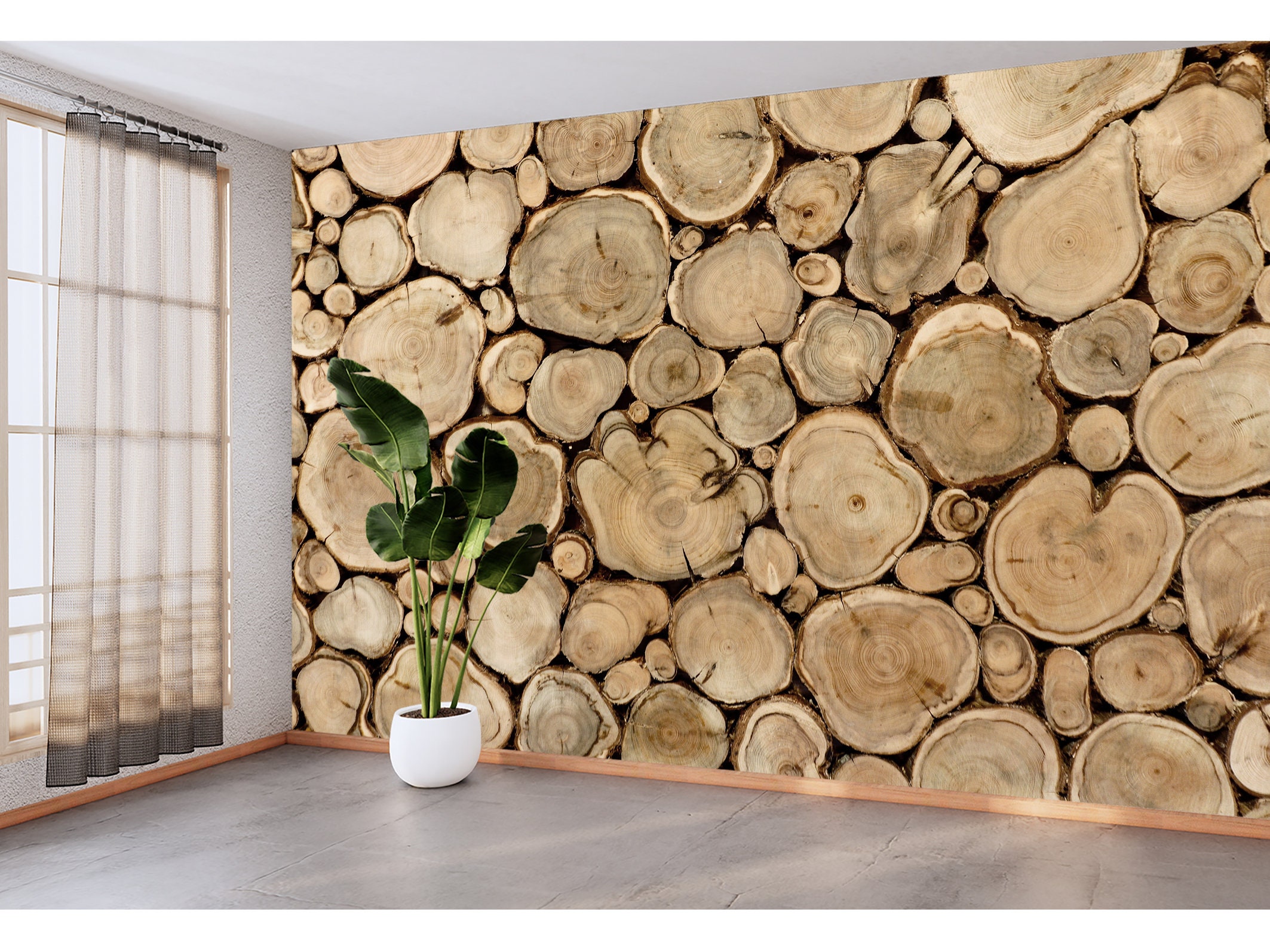  Kanworse Papel pintado en lienzo impreso troncos forestales en  plantación de madera suave sostenible, autoadhesivo, despegar y pegar,  mural de pared, calcomanía de pared, póster para manualidades :  Herramientas y Mejoras