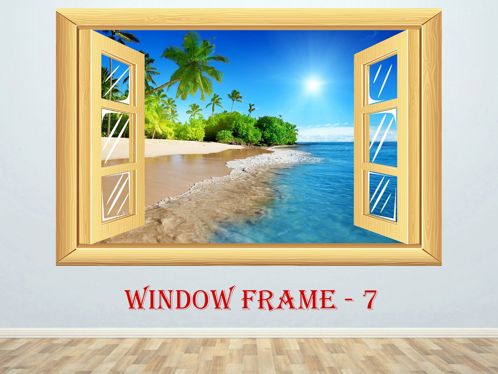 3D Window Decal Beach Sea Wall Decor Vinyl Poster Nature 3D Etsy