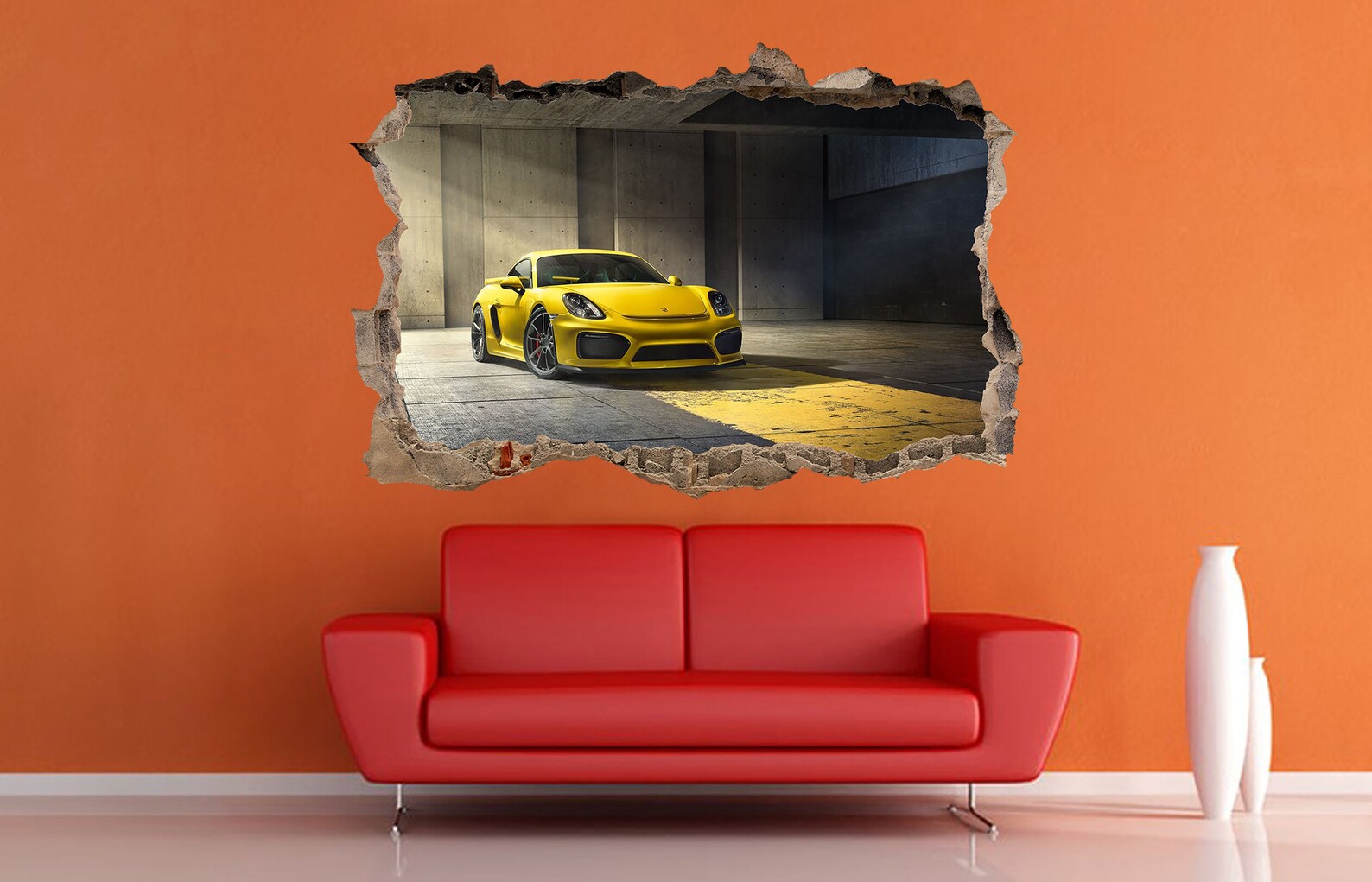Car Wall Sticker Porsche Wall Decal Super Car Porsche 911 Etsy