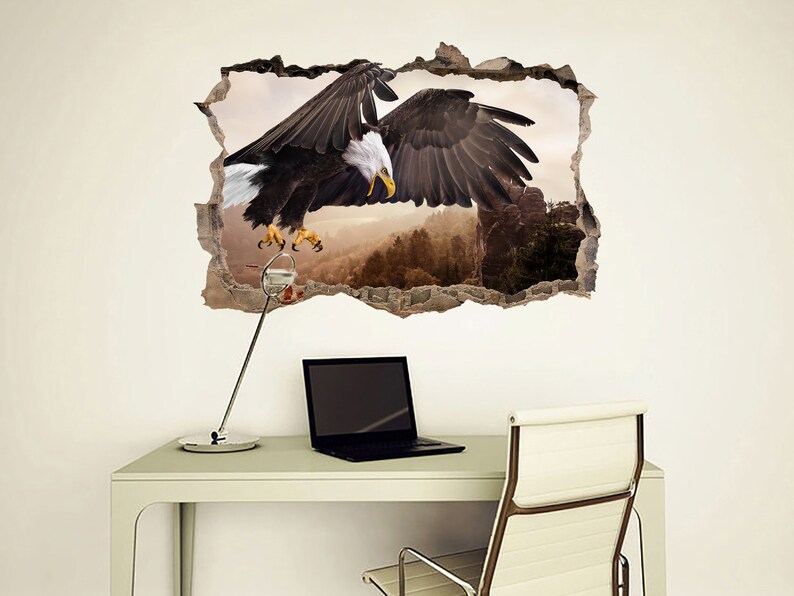 Eagle Wall Sticker Eagle Wall Decal Animal Prints Eagle Print Etsy