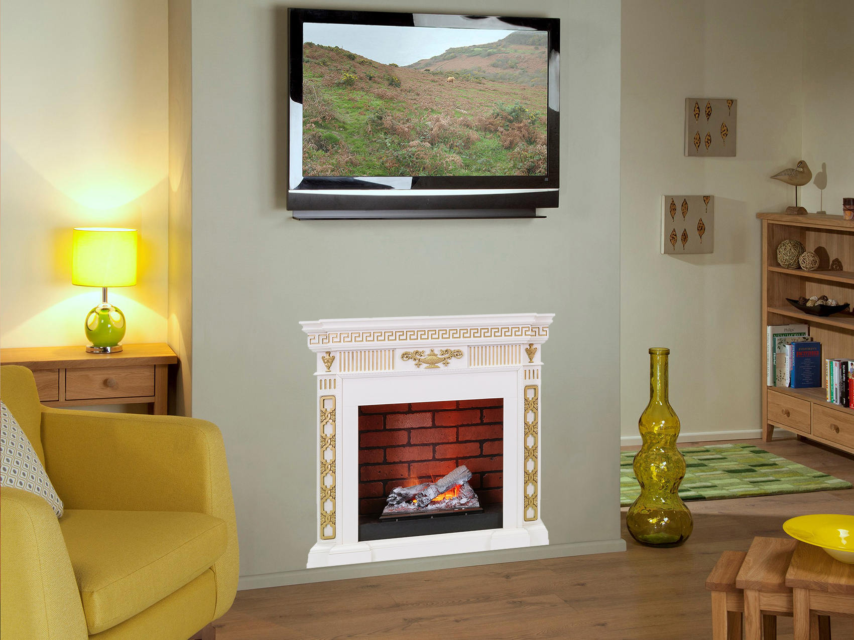 Fireplace Decal Vinyl Sticker Peel and Stick Fireplace Print Etsy