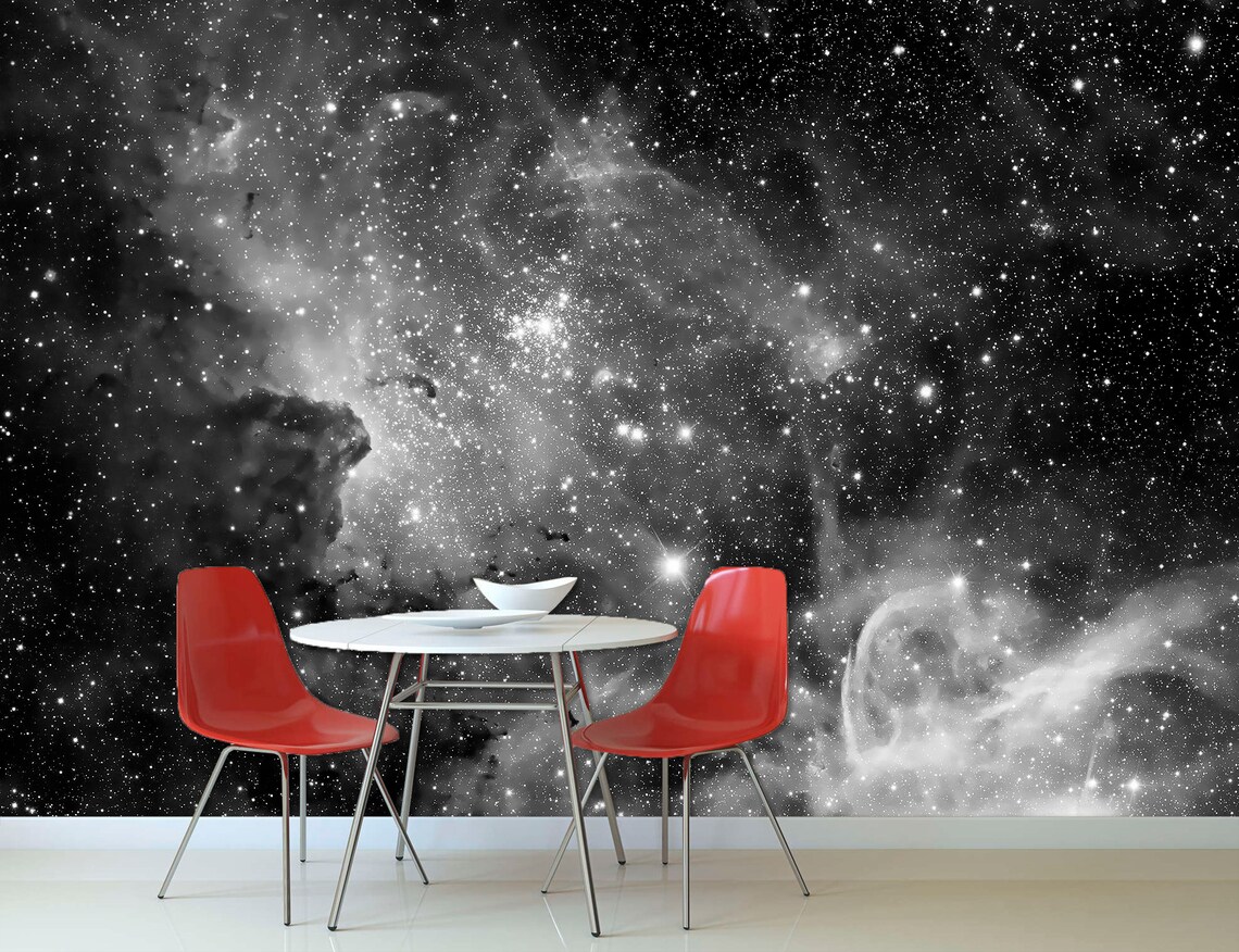 Space Wallpaper Galaxy Wallpaper Peel and Stick Space Wall | Etsy