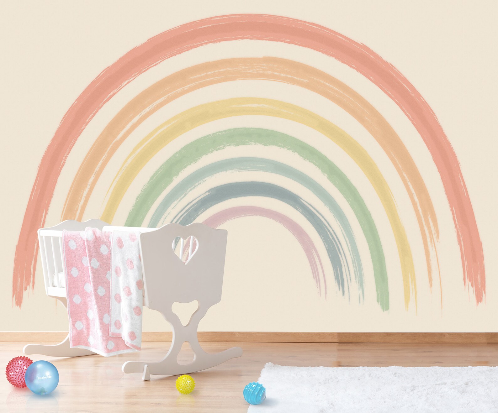 Boho Rainbow Wallpaper Baby Bedroom Wall Decor Peel and Stick Etsy