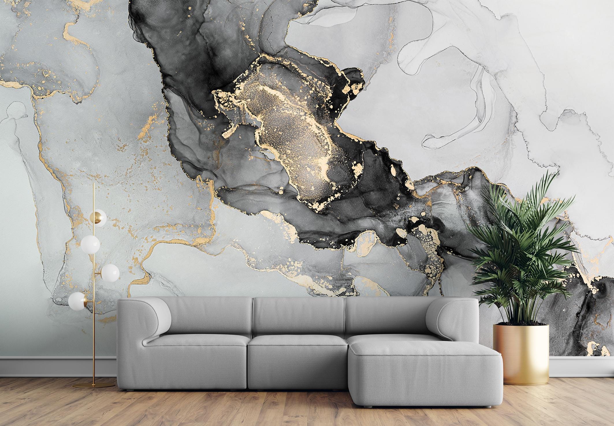 Peel & Stick Wallpaper Abstract Wall Mural Grey Marble Murals Print Modern Luxury Wallpaper Living Room Bedroom Smoky Wall Decor Wallpaper