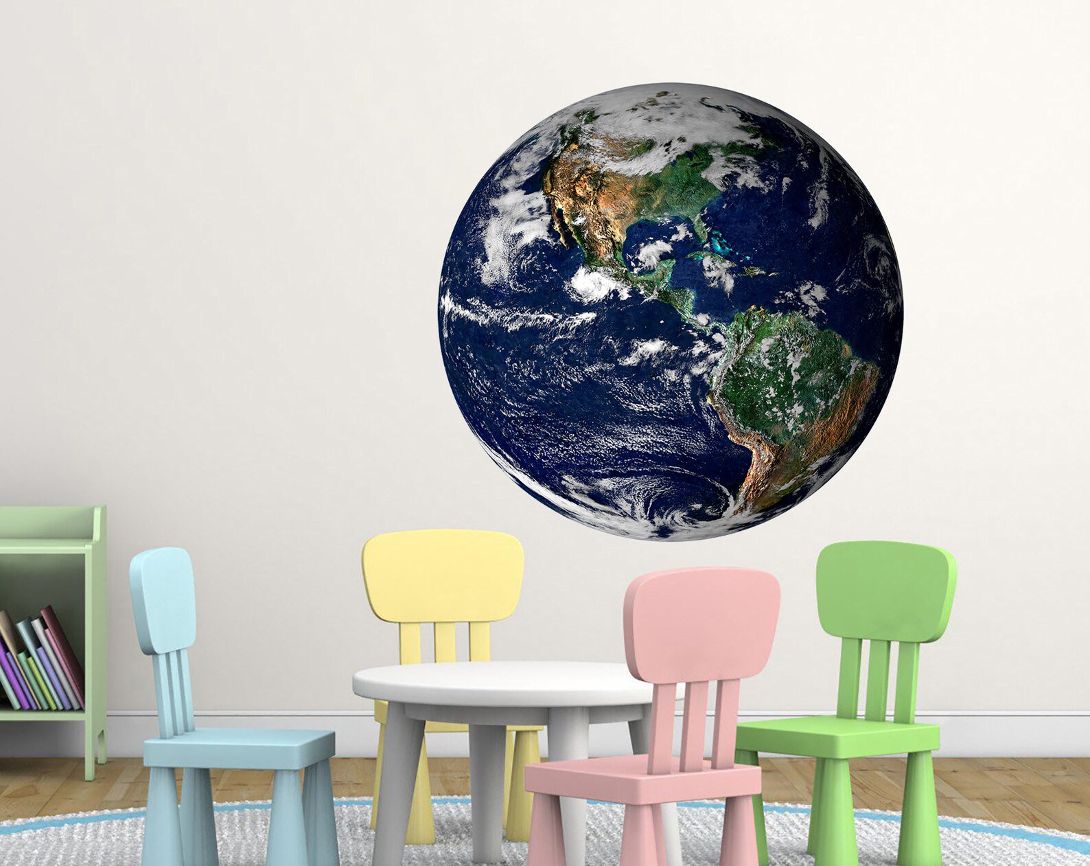 Earth Wall Decal Nursery Kids Room Printed Vinyl Poster Etsy