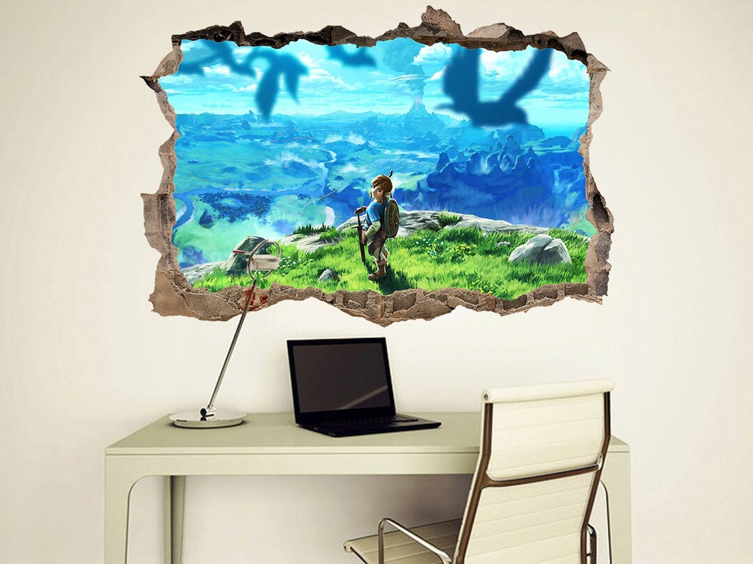 Legend of Zelda Wall Decal Large Sticker Art Video Game Decor Gift for