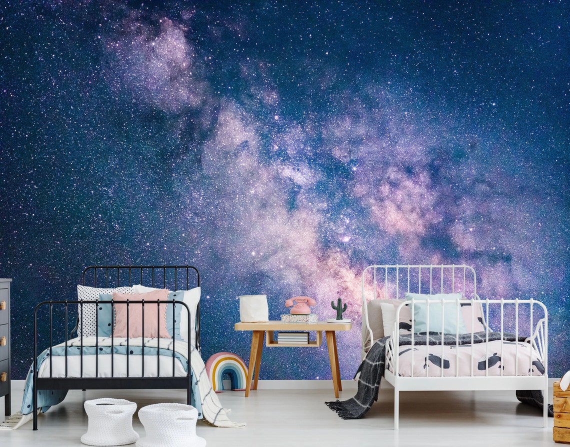 Kids Bedroom Space Wallpaper Wall Mural Peel and Stick - Etsy