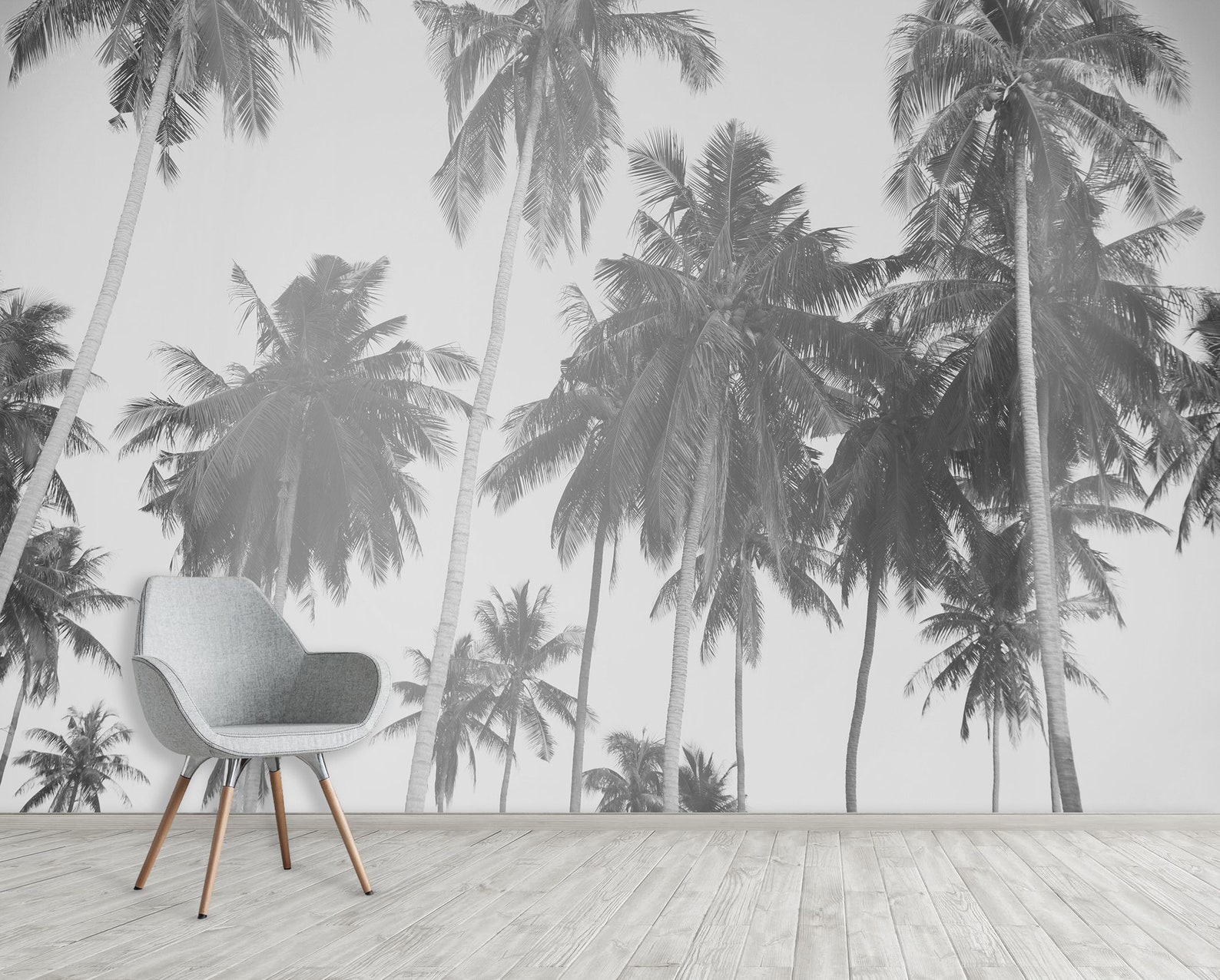 Palm Trees Wallpaper Large Wall Mural Peel&stick Vinyl Etsy